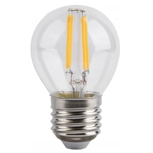 Żarówka LED E27 2W G45 biała ciepła Filament Edison kula