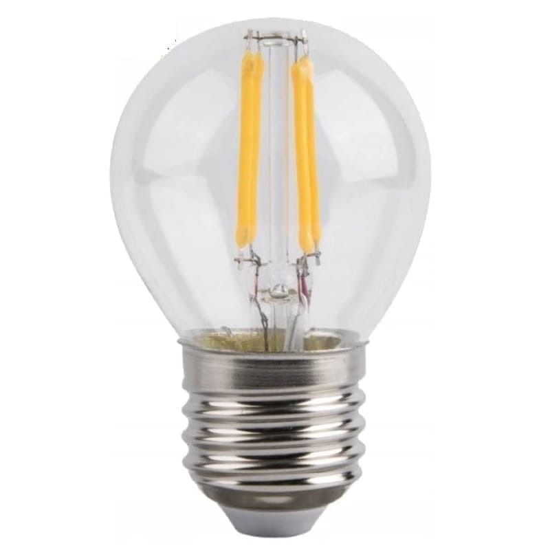 Żarówka LED E27 2W G45 biała ciepła Filament Edison kula