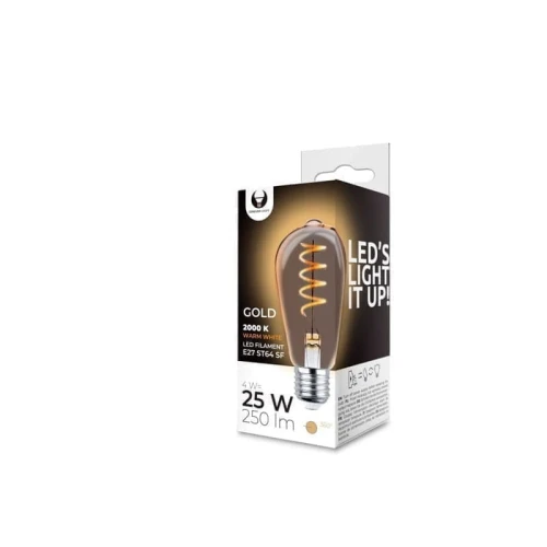 Żarówka LED E27 4W Filament ST64 ultra ciepła SF złota