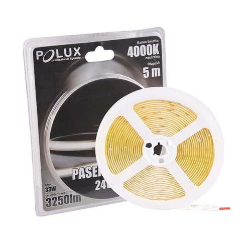 Taśma LED COB 24V  biała neutralna - 5 m.
