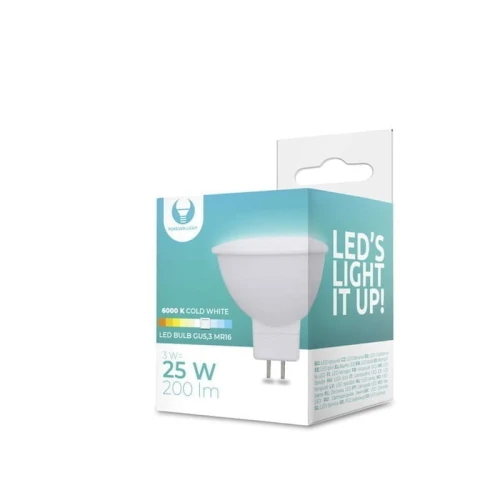 ŻARÓWKA LED MR16 3W 12V biała zimna