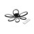 Żyrandol, lampa LED Galaxis Virgo 77W 230V 3000K-6500K czarny + pilot