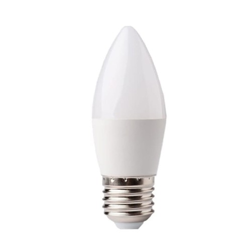 Żarówka LED E27 7W C37 świeczka biała zimna