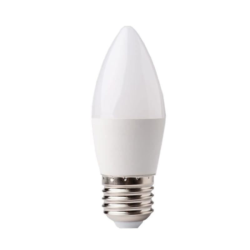 Żarówka LED E27 7W C37 świeczka biała zimna