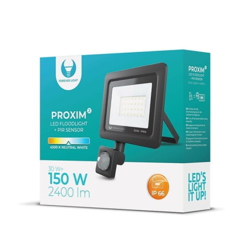 Naświetlacz LED PROXIM II 30W biały neutralny z czujnikiem ruchu