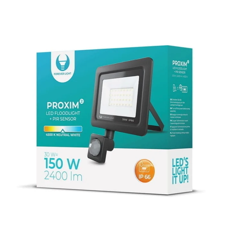 Naświetlacz LED PROXIM II 30W biały neutralny z czujnikiem ruchu