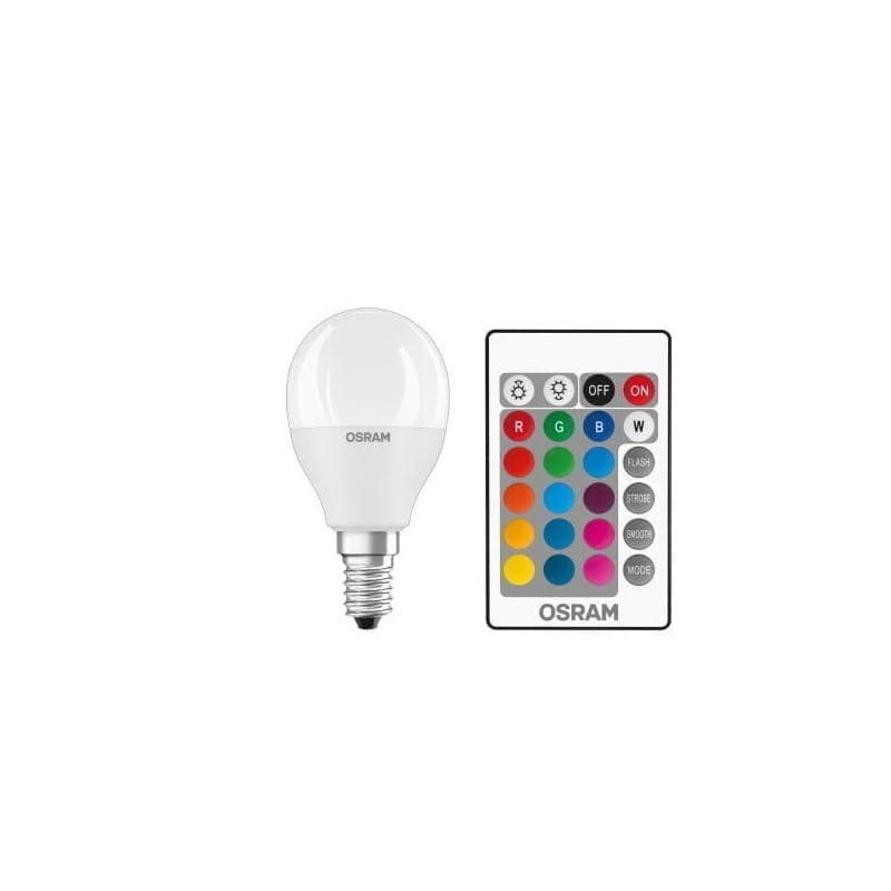 Żarówka LED Osram E14 RGBW biała ciepła 5,5W + pilot