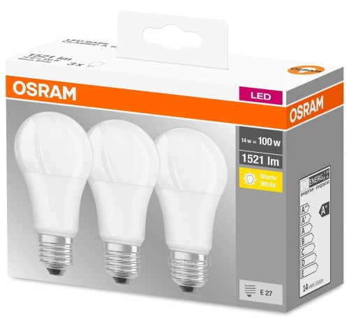 Żarówka LED Osram E27 13W 2700K biała ciepła - 3-pak