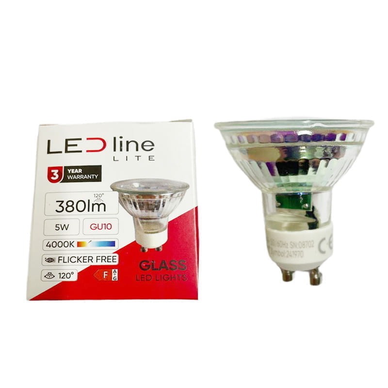 Żarówka LED Ledline GU10 5W 230V 120° 4000K biała dzienna wygląd