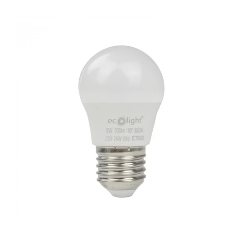 Żarówka LED E27 5W G45 kulka biała ciepła