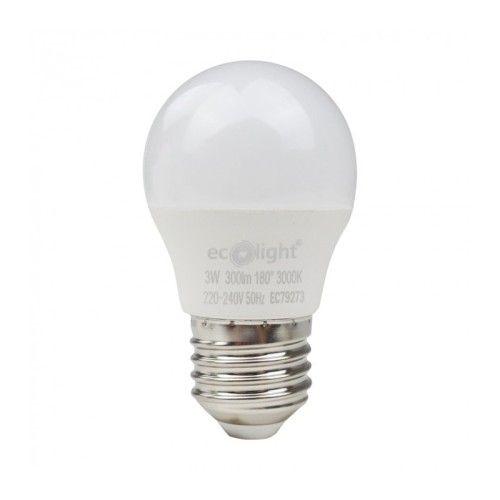 Żarówka LED E27 3W G45 kulka biała ciepła