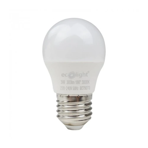 Żarówka LED E27 3W G45 kulka biała ciepła