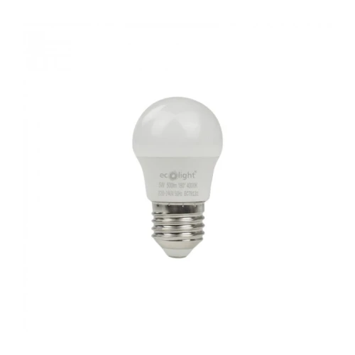 Żarówka LED E27 5W G45 kulka biała neutralna