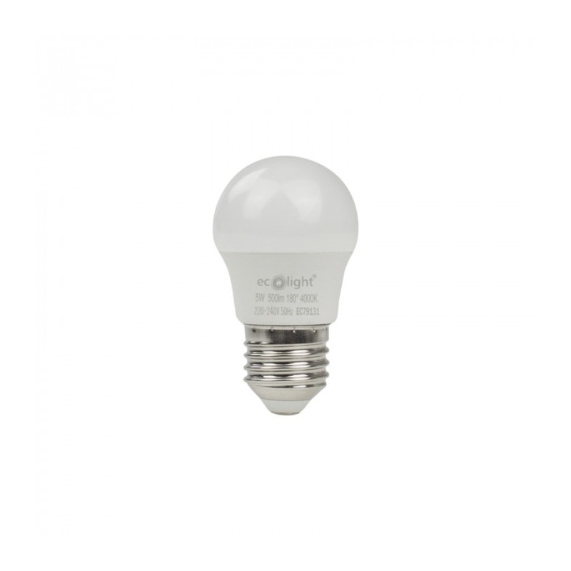 Żarówka LED E27 5W G45 kulka biała neutralna