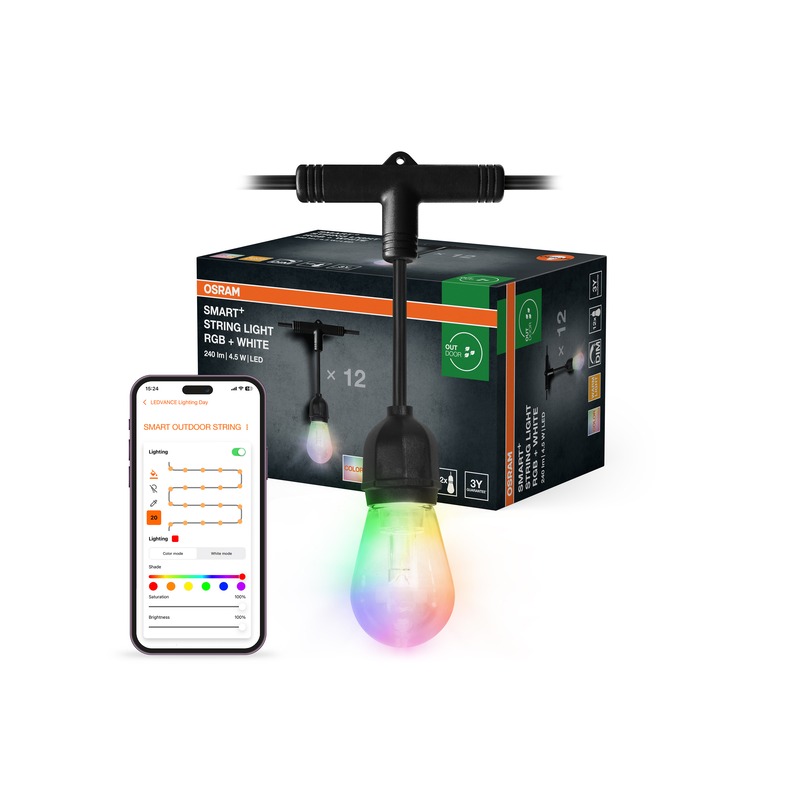 Girlanda ogrodowa SMART RGBW 12 kulek LED