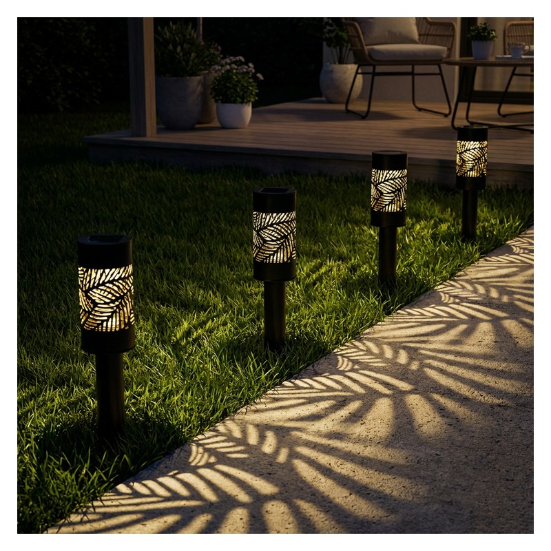 Solarna lampa ogrodowa CAREX słupek zestaw 5 szt