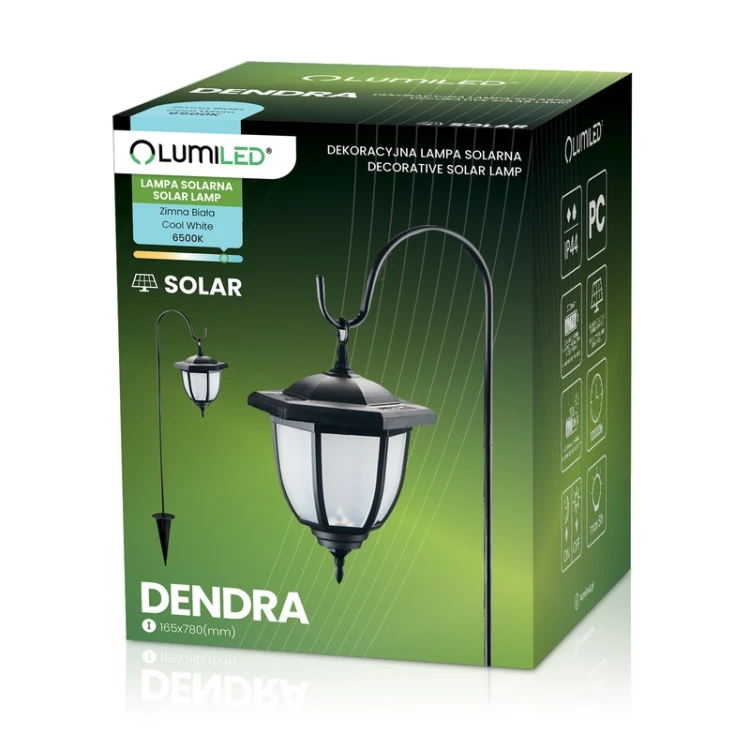 Solarna lampa wbijana DENDRA 6500K IP44
