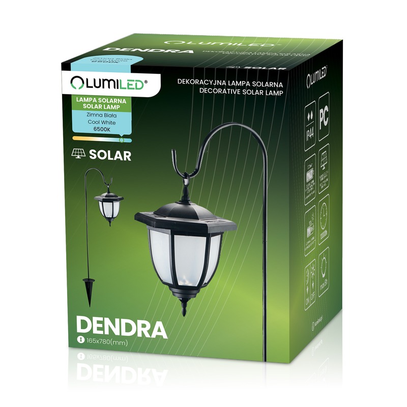 Solarna lampa wbijana DENDRA 6500K IP44