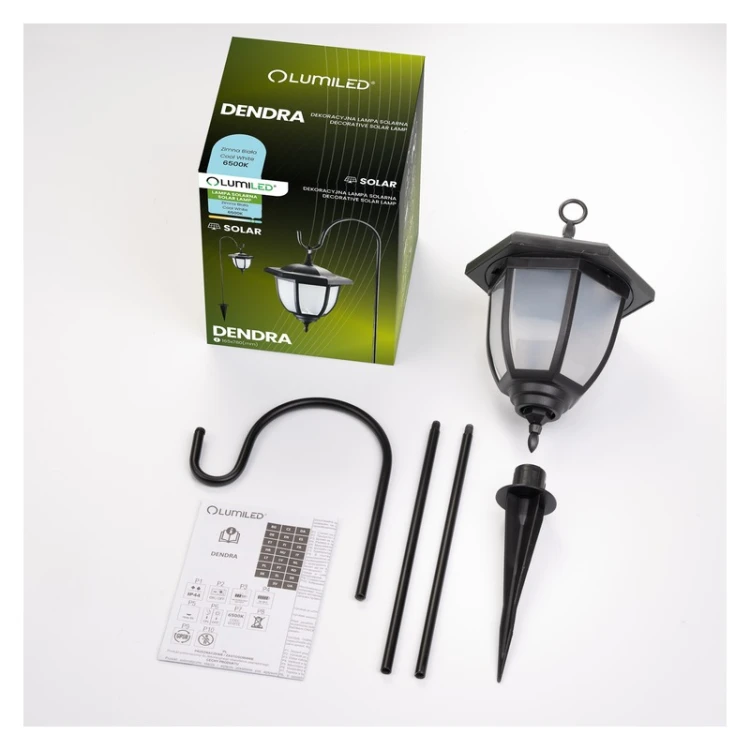 Lampa ogrodowa solarna DENDRA LED żywotność 10000h