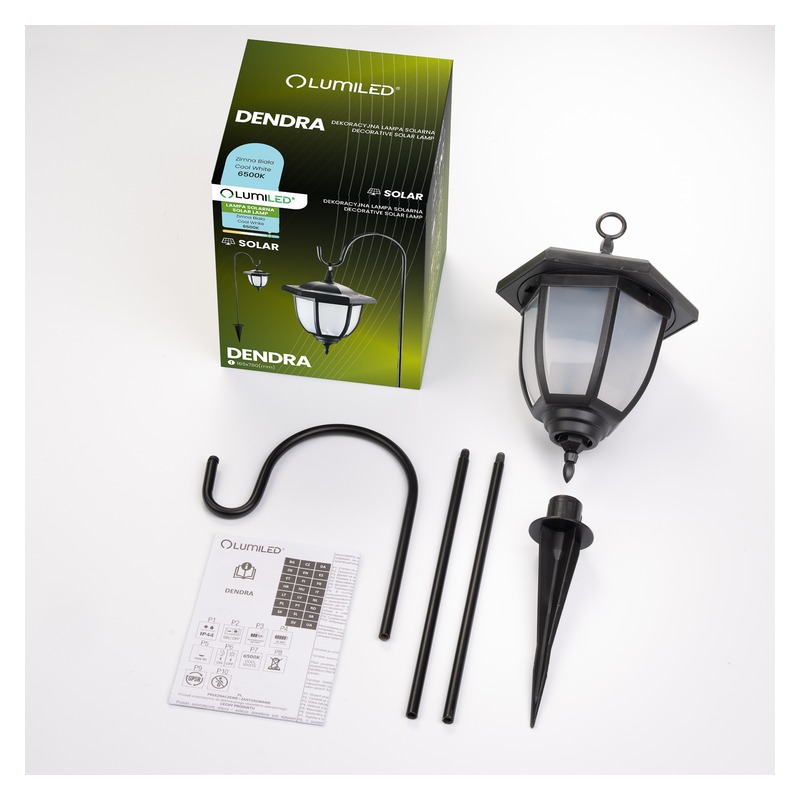 Lampa ogrodowa solarna DENDRA LED żywotność 10000h