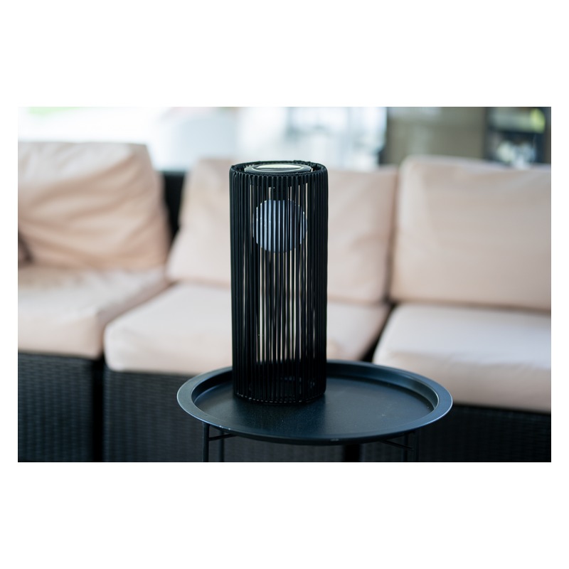 Lampa ogrodowa solarna stojąca FLORE biała ciepła