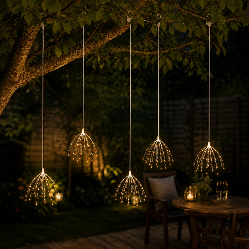 Solarna lampa wisząca SALAL 5x dmuchawiec IP44