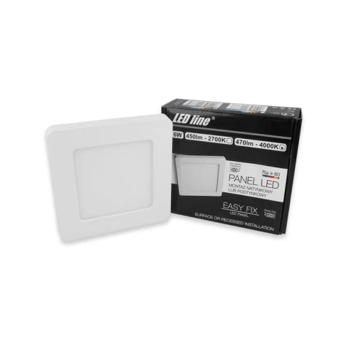 Panel LEDline EasyFix 6W 470lm 4000K kwadrat - biała dzienna