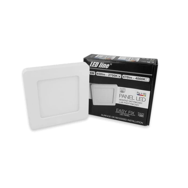 Panel sufitowy kwadrat 6W 2700K kwadrat  biała ciepła