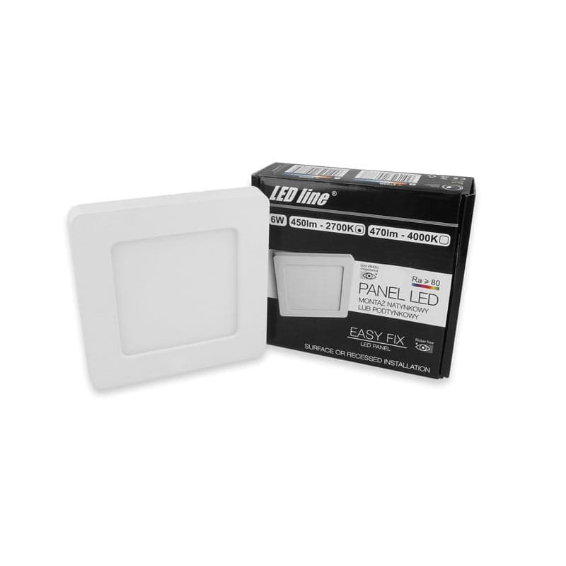 Panel sufitowy kwadrat 6W 2700K kwadrat  biała ciepła