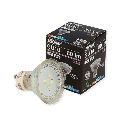 żarówka LED GU10 1W biała zimna 6000K