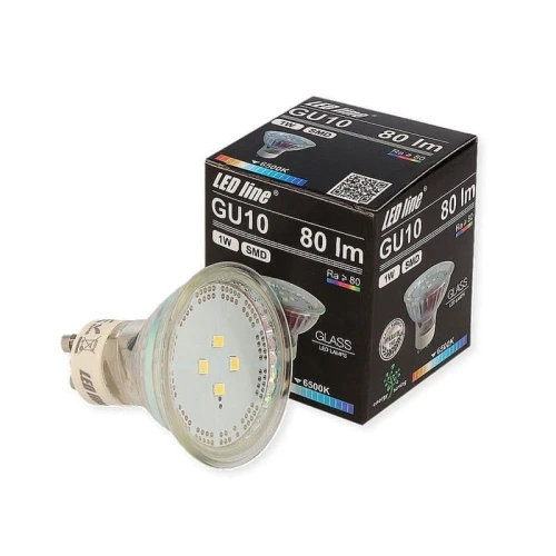 Żarówka LED LEDline GU10 1W SMD biała zimna