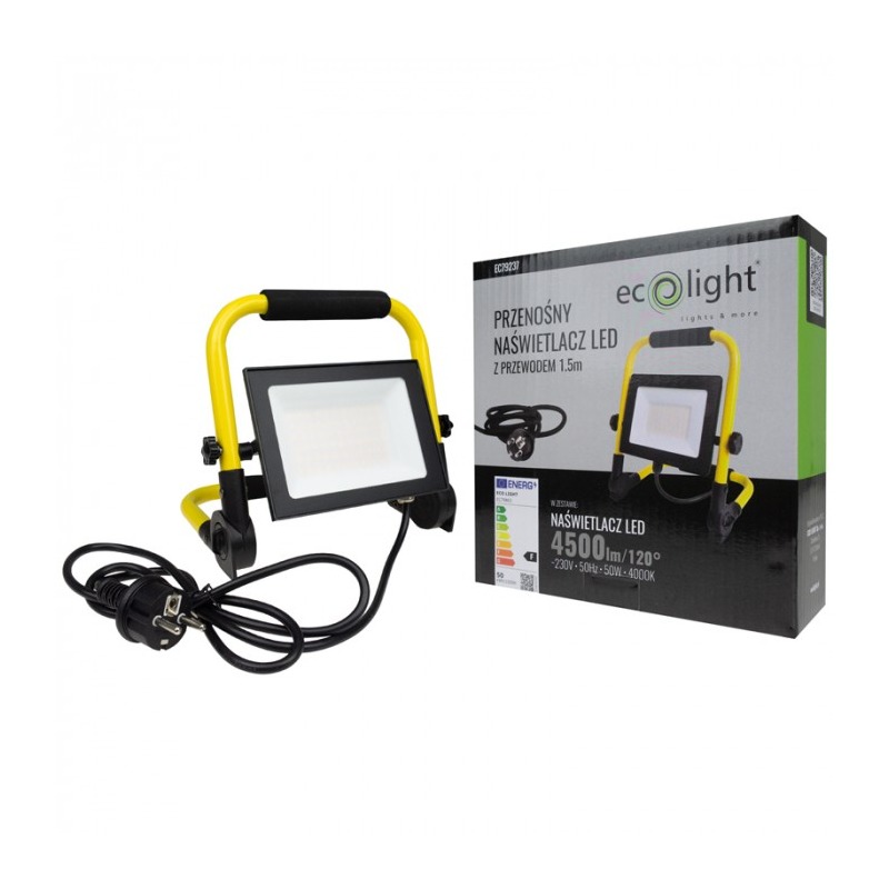 Lampa robocza LED 50W 4500lm przenośna IP65
