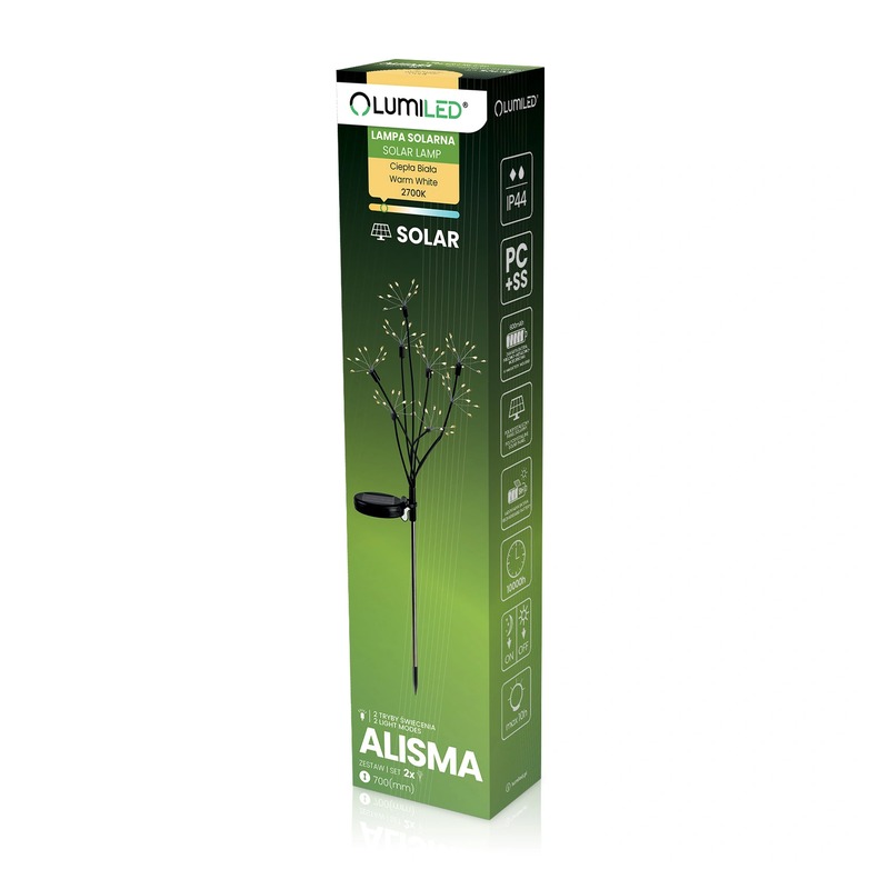 Lampa ogrodowa dmuchawiec ALISMA biała ciepła