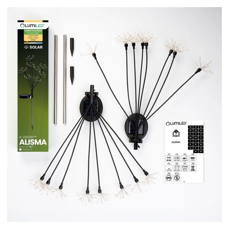 Lampa LED solarna ALISMA 70cm do ogrodu