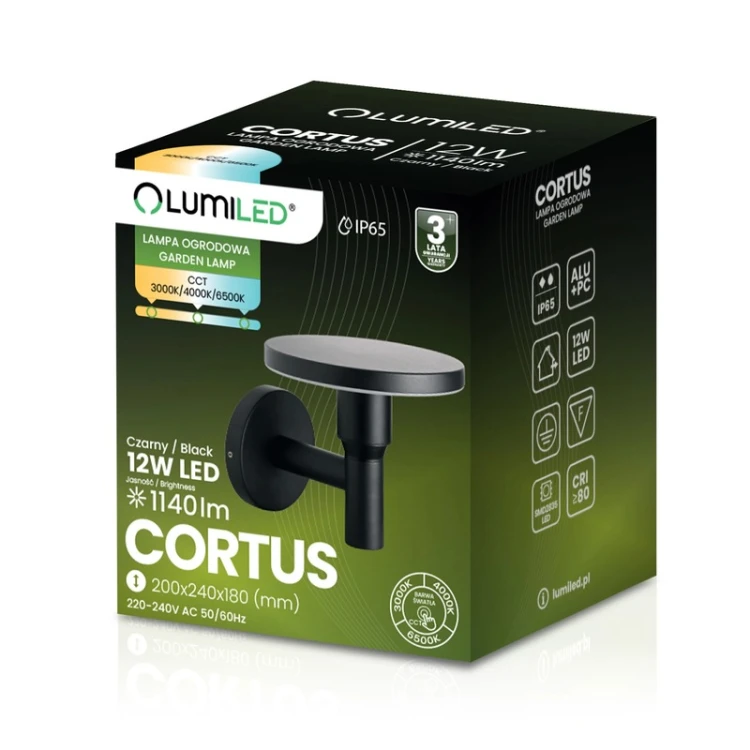 Kinkiet zewnętrzny CORTUS 3000-6500K IP65