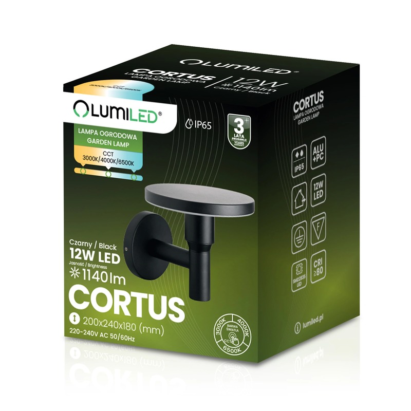 Kinkiet zewnętrzny CORTUS 3000-6500K IP65
