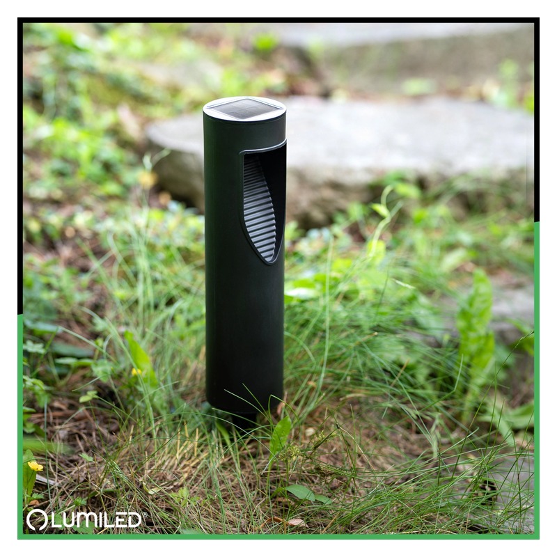 Lampa LED solarna BURGO 45cm neutralna biała
