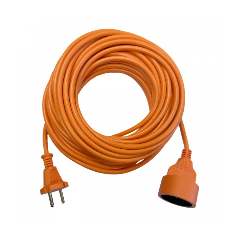 Przedłużacz zewnętrzny 15m 10A pomarańczowy OMY 2x1mm2