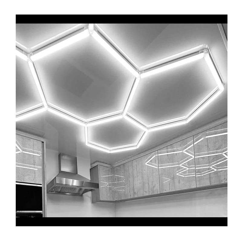 Lampa HEXAGON LED 7W 6500K 230V AC czarna