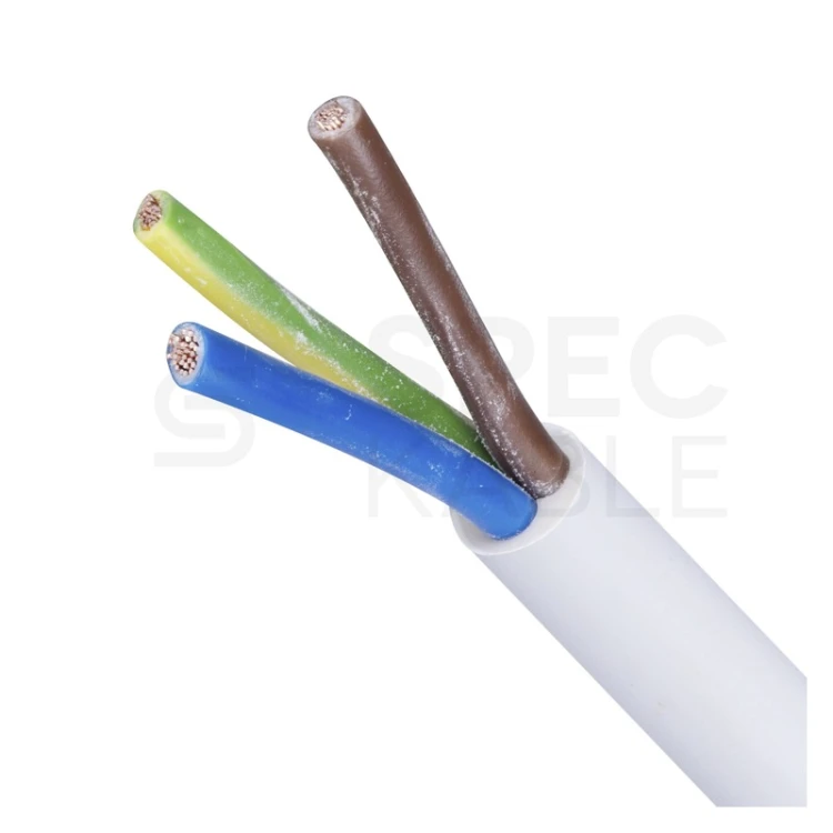 Kabel mieszkaniowy OMY 3x1,5mm2 300V biały