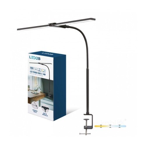 Lampka biurkowa LED TENUIX DUO 2 14W CCT czarna