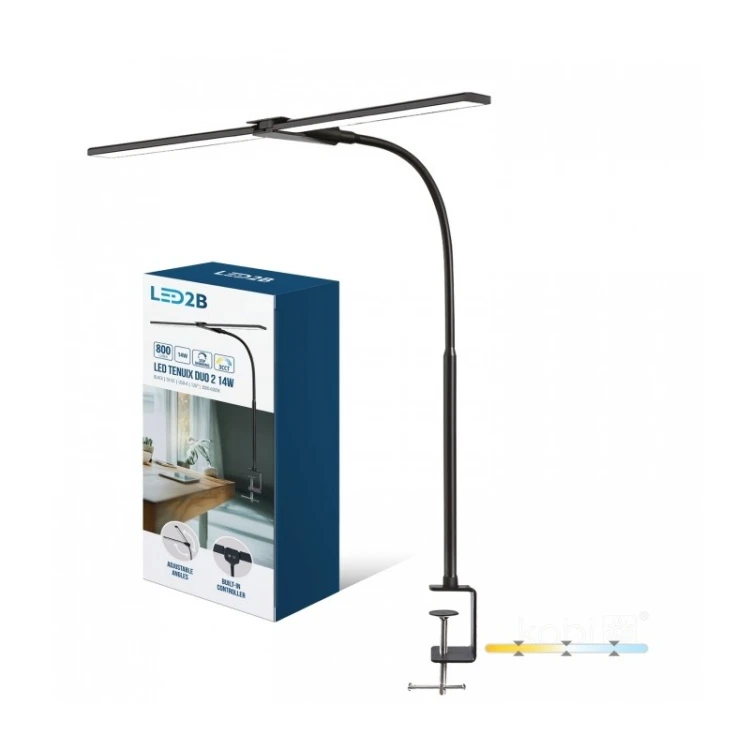 Lampka biurkowa LED TENUIX DUO 2 14W CCT czarna