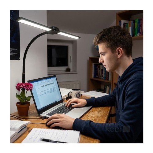 Lampka biurkowa LED CCT TENUIX DUO 2 czarna
