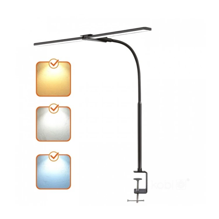 Lampka na biurko LED TENUIX DUO 2 14W czarna