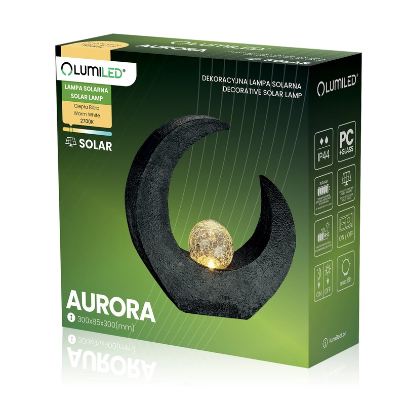 Lampa ogrodowa AURORA 2700K ciepłe światło LED
