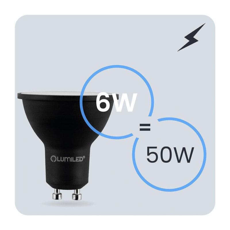 Reflektor LED GU10 3000K biała ciepła 6W