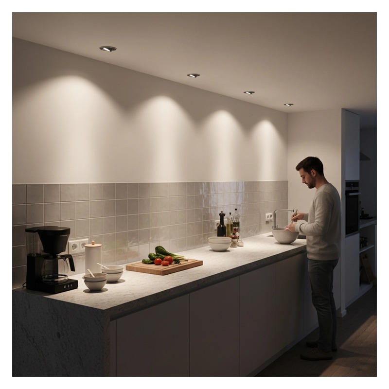 Żarówka LED reflektor GU10 3000K 6W czarna