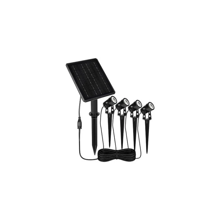 Lampa solarna ogrodowa 3000K wbijana zestaw 4 szt.