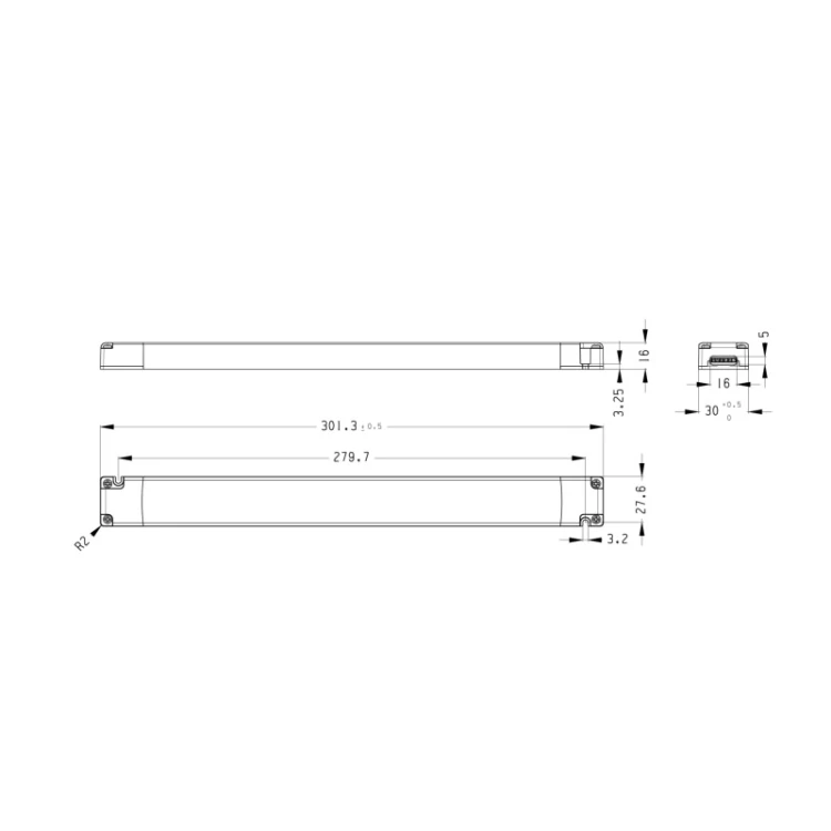 wymiary zasilacza FTPC150V24-S3