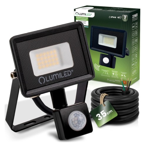 Naświetlacz LED 20W ZONER 4000K IP44 z czujnikiem